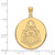 Gold Plated Sterling Silver Purdue XL Disc Pendant by LogoArt (GP065PU)