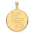 Image of Gold Plated Sterling Silver Kansas State University XL Pendant LogoArt GP069KSU