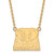 18" Gold Plated Silver University of Alabama Lg Pendant LogoArt Necklace GP069UAL-18