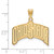 Gold Plated Sterling Silver Ohio State University XL Pendant by LogoArt GP070OSU