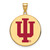 Gold Plated Sterling Silver Indiana University Large Enamel Disc LogoArt Pendant