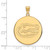 Gold Plated Sterling Silver University of Florida XL Pendant LogoArt GP077UFL