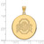 Image of Gold Plated Sterling Silver Ohio State University XL Pendant LogoArt GP090OSU