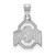 Image of Sterling Silver Ohio State University Small Pendant by LogoArt (SS002OSU)