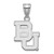 Image of Sterling Silver Baylor University Medium Pendant by LogoArt (SS003BU)