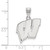 Sterling Silver University of Wisconsin Large Pendant by LogoArt (SS004UWI)