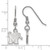Sterling Silver University of Memphis X-Small Dangle Earrings LogoArt (SS005UMP)