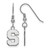 Image of Sterling Silver Michigan State University Small Dangle Earrings LogoArt SS007MIS