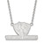 18" Sterling Silver Eastern Illinois University Large Pendant w/ Necklace by LogoArt