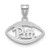 Sterling Silver University of Pittsburgh Pendant in Football by LogoArt