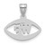Sterling Silver Wake Forest University Pendant in Football by LogoArt (SS012WFU)