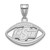 Image of Sterling Silver Oklahoma State University Pendant in Football by LogoArt