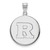Image of Sterling Silver Rutgers Large Disc Pendant by LogoArt (SS020RUT)