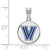 Image of Sterling Silver Villanova University Medium Enamel Disc Pendant LogoArt SS024VIL