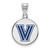 Image of Sterling Silver Villanova University Medium Enamel Disc Pendant LogoArt SS024VIL