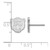 Image of Sterling Silver Baylor University X-Small Post Earrings by LogoArt (SS028BU)