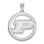 Image of Sterling Silver Purdue L Pendant in Circle by LogoArt