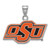 Image of Sterling Silver Oklahoma State University Small Enamel Pendant by LogoArt