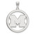 Image of Sterling Silver Michigan (University Of) L Pendant in Circle by LogoArt