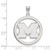 Sterling Silver Michigan (University Of) L Pendant in Circle by LogoArt