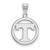Image of Sterling Silver University of Tennessee Small Pendant in Circle by LogoArt
