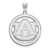 Image of Sterling Silver Auburn University L Pendant in Circle by LogoArt