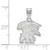 Image of Sterling Silver University of Kentucky Medium Pendant by LogoArt (SS045UK)