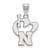Sterling Silver University of Nebraska Large I Love Logo Pendant by LogoArt