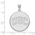 Image of Sterling Silver University of Southern California X-Large Disc Pendant LogoArt