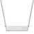 Rhodium-plated Sterling Silver LogoArt Virginia Tech Small Bar Necklace