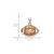 Image of Sterling Silver LogoArt Oklahoma State University Enameled Football Pendant