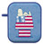 Image of Peanuts Patriotic HDX Case Cover Compatible with Apple AirPods Gen 1 & 2 (USA Flag)
