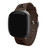 West Virginia Mountaineers Premium Leather Watch Band Compatible with Fitbit Versa 3 and Sense - Brown