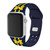 Image of Michigan Wolverines HD Watch Band Compatible with Apple Watch - Stripes