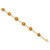 Image of 7" 14K Yellow Gold Double Chain Bracelet with Red & Yellow Jadeite Jade Flowers