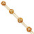 Image of 7" 14K Yellow Gold Double Chain Bracelet with Red & Yellow Jadeite Jade Flowers