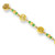 7" 14K Yellow Gold Link Bracelet with Yellow Jadeite Jade Carved Coins & Green Jadeite Beads