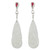 Image of 62mm 18K White Gold & Carved Dragon Ice Jadeite Jade Earrings w/ Ruby & Diamond