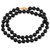 Image of 20" 8mm Black Nephrite Jade Bead Necklace with 14K Yellow Gold Clasp