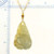 Image of 32" 14K Yellow Gold Necklace with Carved Yellow Jadeite Jade Pendant