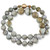 Image of 23" Knotted Lavender Jadeite Jade Bead Necklace with 14K Yellow Gold Clasp