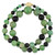 21" Green & Grey Jadeite Jade Graduated Bead Necklace w/ 14K Yellow Gold Clasp