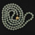 Image of 32" 18K Yellow Gold Light Green Jadeite Jade Bead Necklace