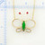 Image of 20" 14K Yellow Gold Butterfly Pendant Necklace with Green Jadeite Jade, Rubies & Diamonds
