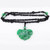 31" Green Jadeite Jade Carved Pendant Necklace