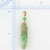 14K Yellow Gold Green Jadeite Jade Lizard on Pea Pod Pendant