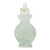 Image of Light Green Jadeite Jade Pendant - Carved Vase with Flowers & Bird