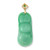 Image of 18K Yellow Gold Carved Green Jadeite Jade Pea Pod Pendant