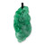 Image of Carved Green Jadeite Jade Mushroom Design Pendant with Black Cord Bail