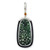 Image of 18K White Gold Dangle Pendant with Carved Green Jadeite Jade, Black Onyx & Diamonds